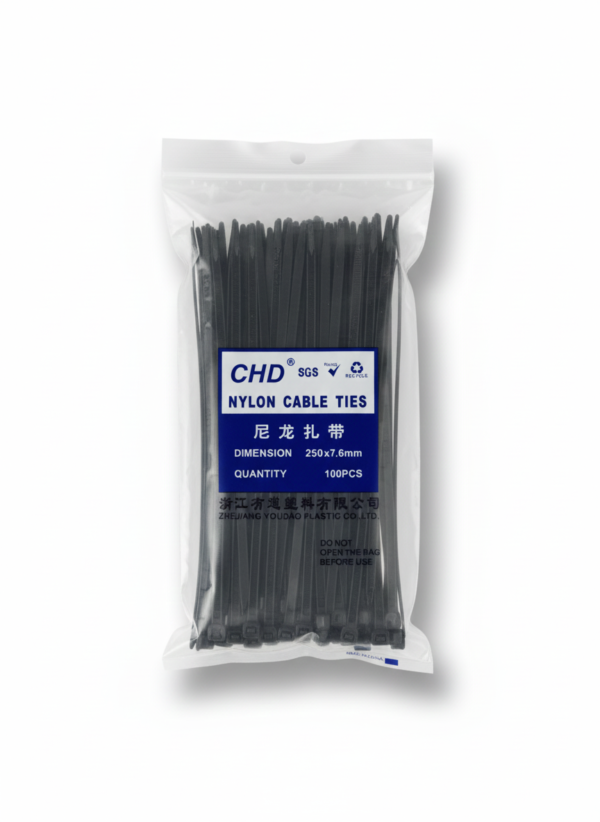 Cable Tie 250*7.6mm Black